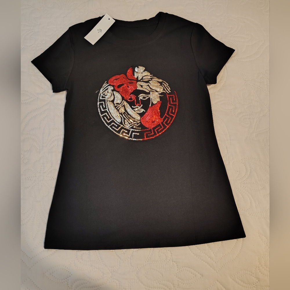 Black Graphic Women's Top